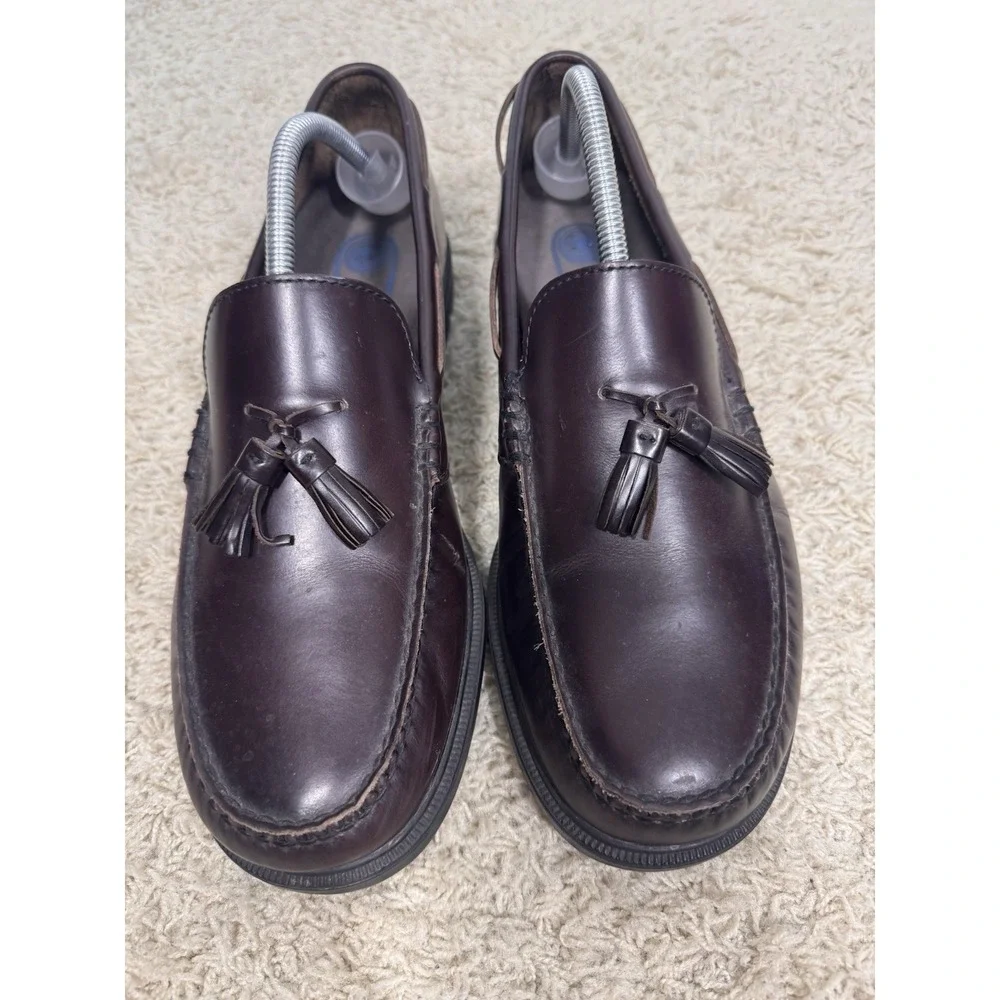 Rockport Burgundy Leather Whitlaw Tassel Loafers Men's 11 Slip On Comfort Career